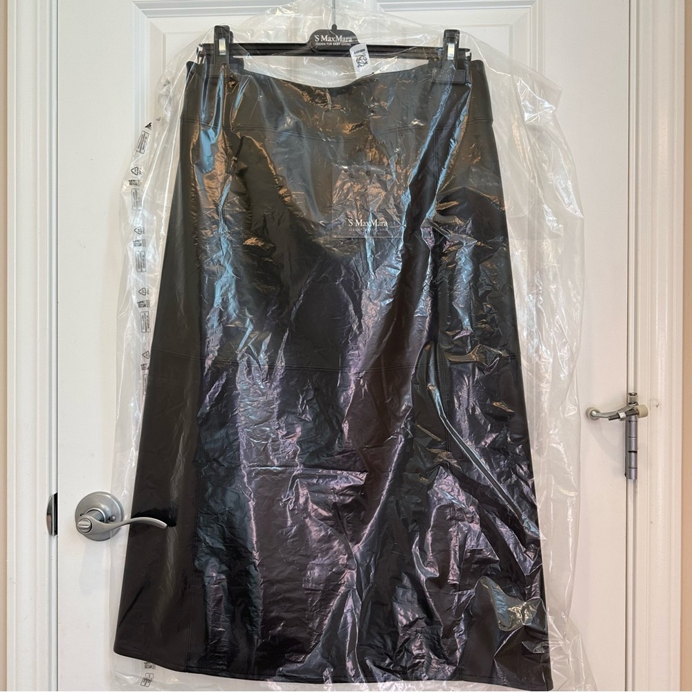 NWT NEW SEASON ‘S MAX MARA ‘RIMINI’ FAUX LEATHER SKIRT BLACK FALL/WINTER/SPRING - Picture 9 of 16